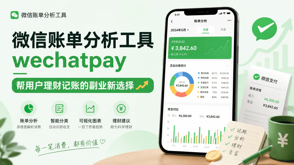 微信账单分析工具 wechatpay：帮用户理财记账的副业新选择